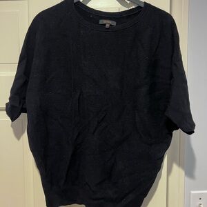 Quince Black Short Sleeve Sweater